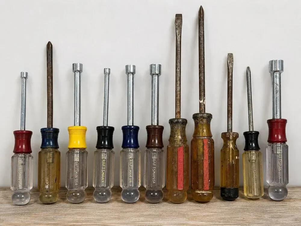 Lot of 11 Vintage Craftsman Screwdrivers Nut Drivers Mixed USA Hand Tools